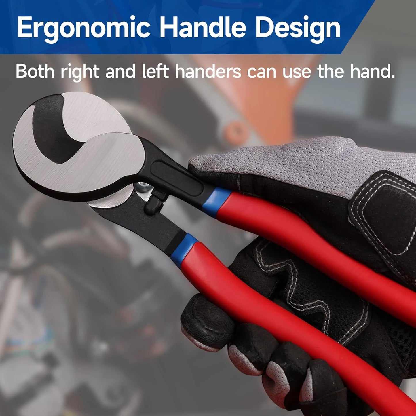 10 inches Cable Cutter,Heavy Duty Cable Cutting, High Leverage Cutter for Aluminum, Copper, Wire, Communications Cable