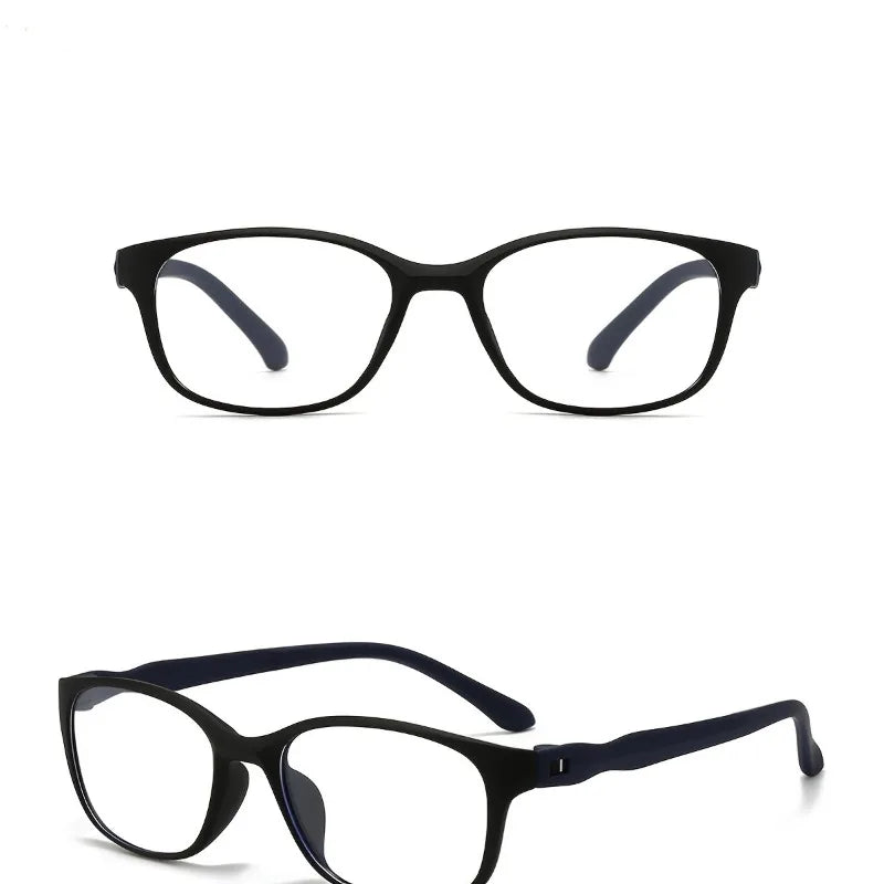A Pair of Rectangular Frame Gradient Glasses, Anti Slip Blue Light Shielding Suitable for Office and Casual Wear