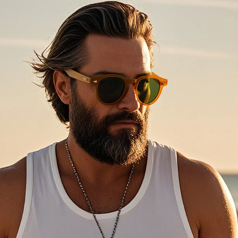 JNPCXI Retro Round Sunglasses Women Fashion Rice Nail Shades UV400 Men Trending Candy Color Sun Glasses