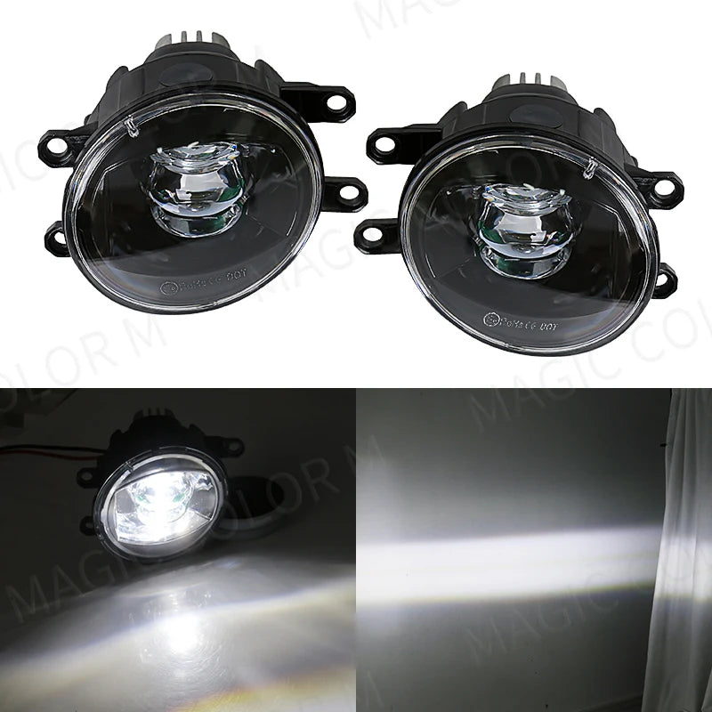 2PCS 3.5 Inch LED Fog Lamps For Toyota Corolla RAV4 Camry Yaris Prius CHR Hilux Lexus Car Headlight Daytime Running Lights 12V