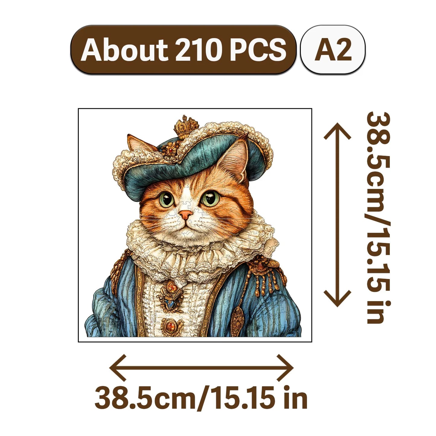 Minimalist Cat Head Wooden Jigsaw Puzzle Exquisite Wood Decor Unique Shaped Christmas and Halloween Gift Toy For Teen And Kid