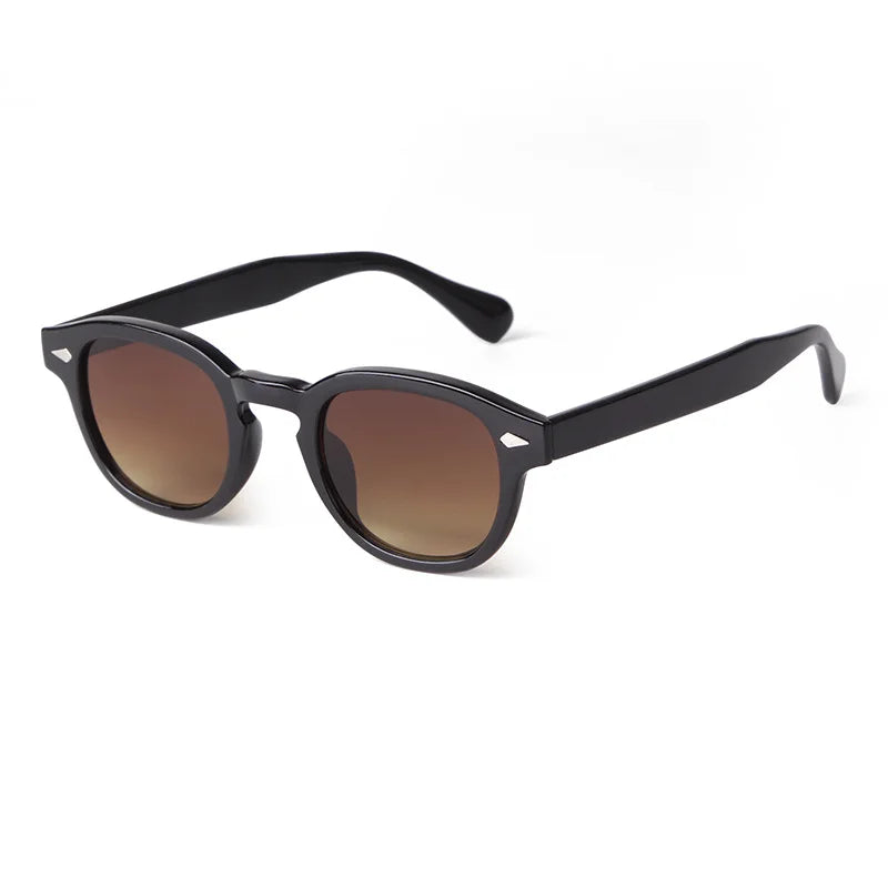 JNPCXI Fashion Gradient Blue Round Sunglasses for Women Men Vintage Tortoise Square Sun Glasses Lunettes De Soleil