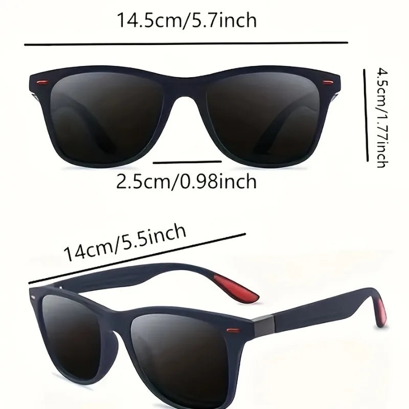Retro Square Fashion Fashion Glasses for Men & Women - Gradient Lens, Durable PC Frame
