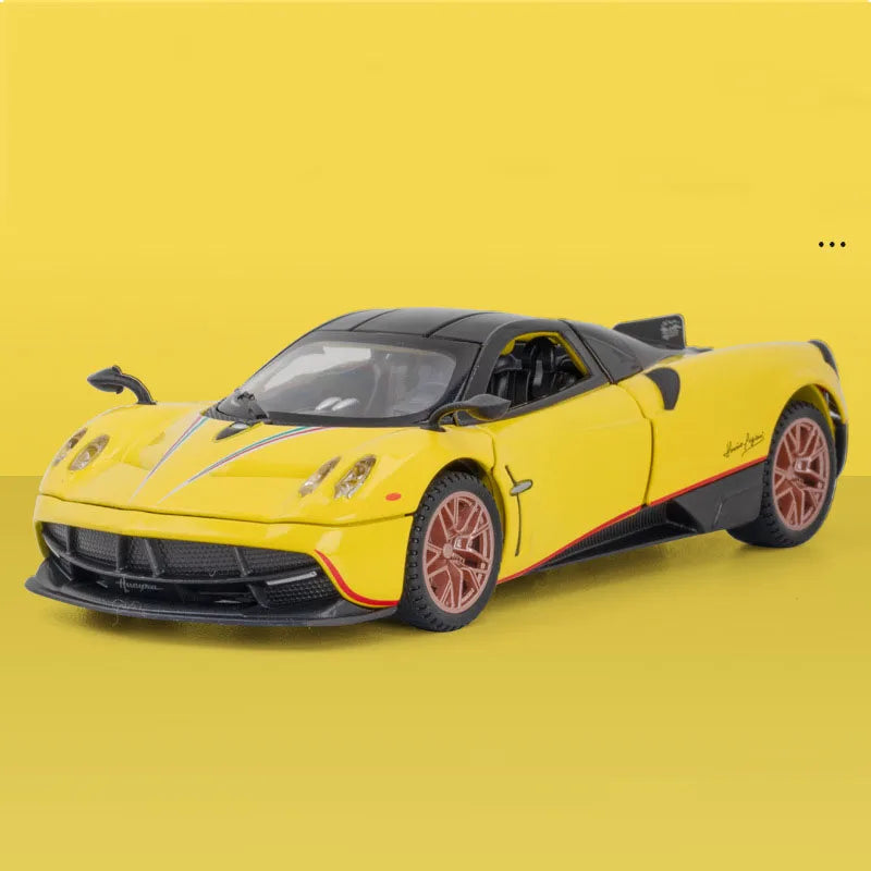 1/32 Pagani Zonda R Diecast Models Huayra Dinastia Alloy Toys Miniature Car Sound Light Pull Back Doors Openned Cars Child Gifts