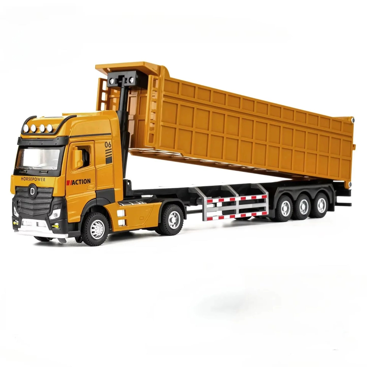 1/50 Oil Tank Truck Alloy Engineering Cars Dump Truck Model Toys Diecasts Natural Gas Tanker Sound Light Water Spray Boys Gifts