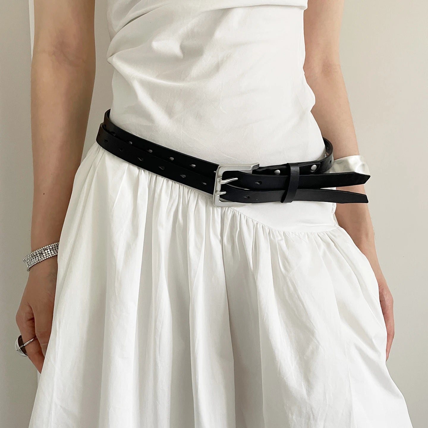 Design Sense Detachable Double-Breasted Belt For Women A Niche Personalized Versatile Belt With Skirt Jeans And Decoration