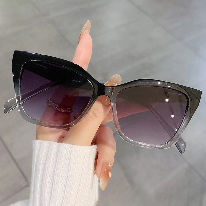 JNPCXI Fashion Cat Eye Sunglasses Women Vintage Square Punk Sun Glasses for Ladies Shades Retro Eyewear UV400