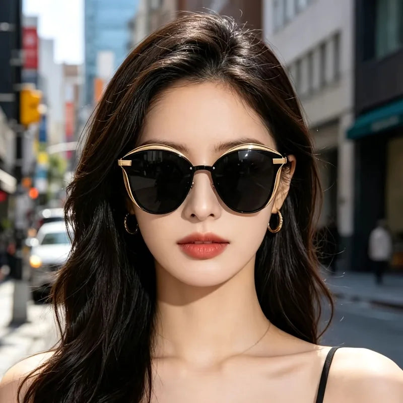 1 Piece of Cat Eye Women's Metal Mineral Fashion Glasses