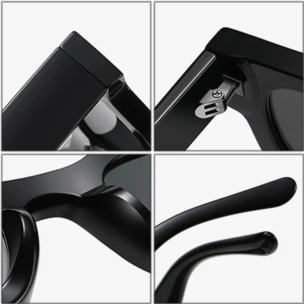 JNPCXI Polarized Ins Popular Fashion Small Square Sunglasses Women Retro Punk Shades Men Trending Sun Glasses UV400