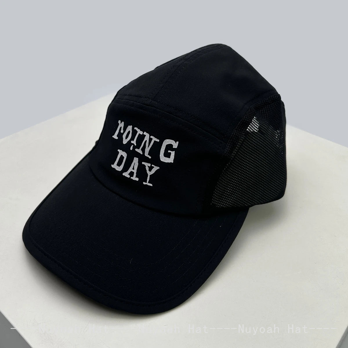 New Men Women Mesh Quick-dry Printed Letters Baseball Hats Sunshade Color Block Breathable Peaked Caps Versatile Fashion Travel