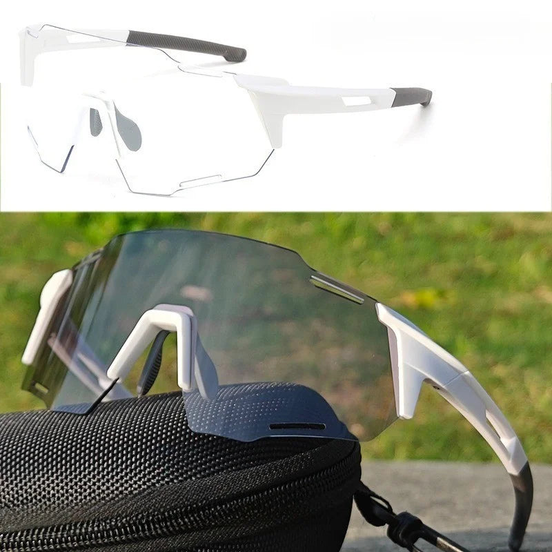 Photochromic Cycling Sunglasses Outdoor Sports Goggles Road Bike UV400 Bicycle Men Women Windproof Sun Glasses