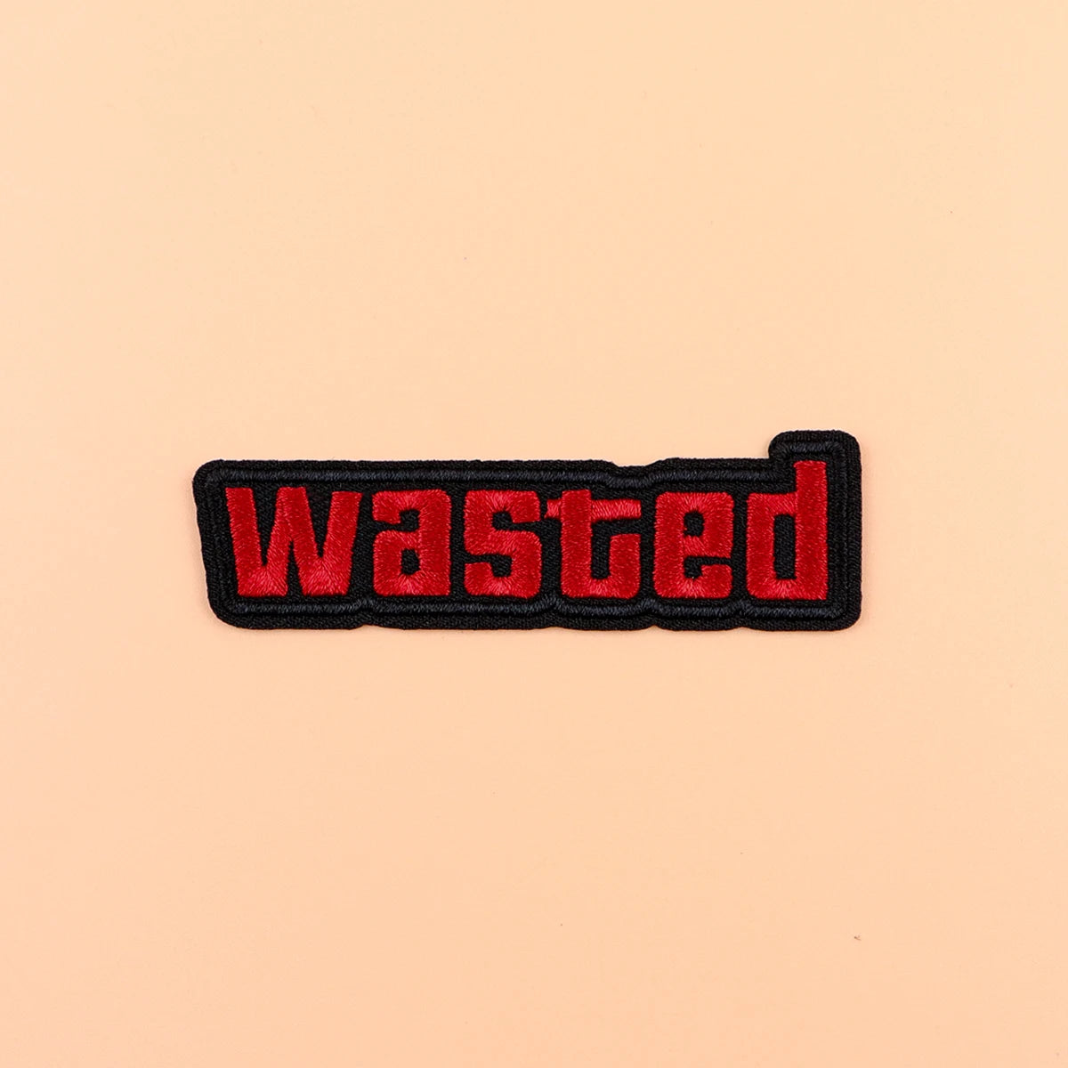 "Wasted" Iron On Patch Clothes Patch For Clothing Funny Embroidered Patch Garment Apparel Accessories Sewing Stickers