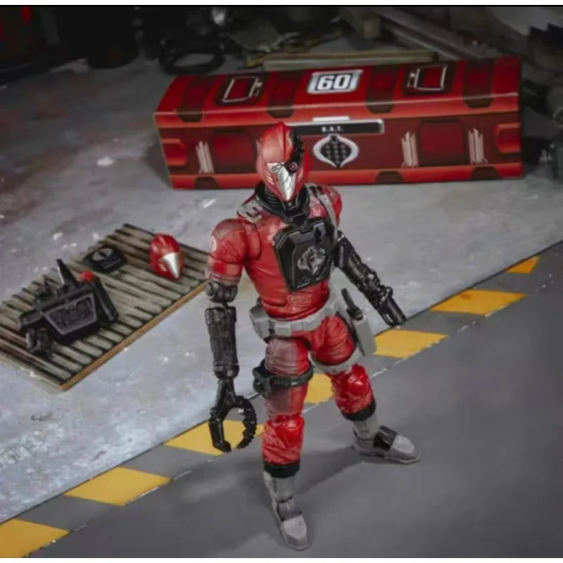 Original Hasbro G.I. Joe Classified Series 60 CRIMSON B.A.T. Anime Figure Collection Toys Ornaments