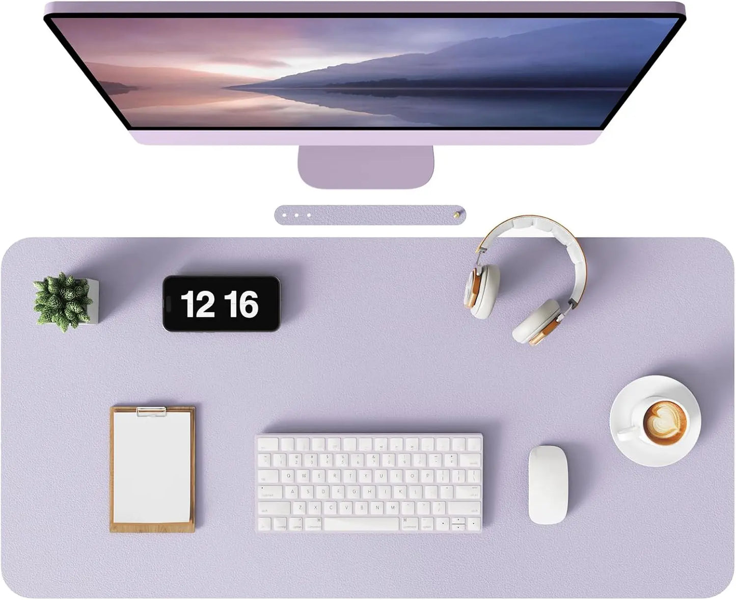 Non-Slip Desk Mat, Waterproof Desk Pad Table Protector, Large Mouse Pad Leather Writing Mat with Suede for Office /Home/Decor