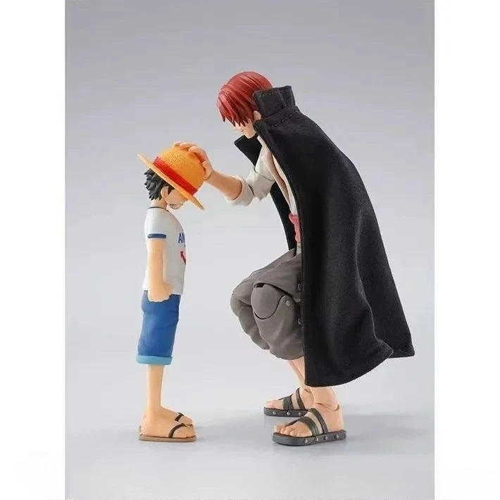【IN STOCK】Original Bandai S.H.Figuarts One Piece Shanks & Monkey D. Luffy Childhood 16.5cm Action Figure Collectible Model
