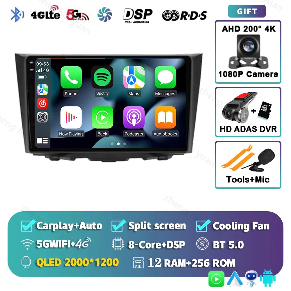 CarPlay Auto Android 15 For Suzuki Kizashi 2009 - 2015 Car Radio Multimedia navigation video DVD Autoradio Stereo 2din 4G+BT GPS