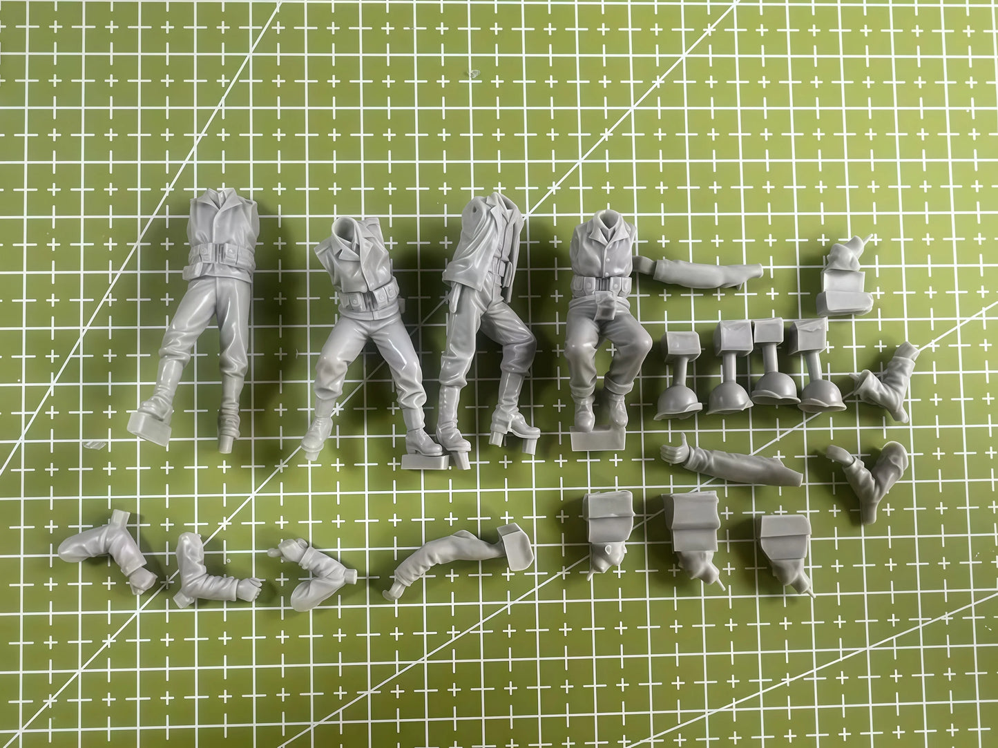 1/35 Casting Resin Model Kit, Air Defense Force 4 People, Gk, Uncolored Model Kit