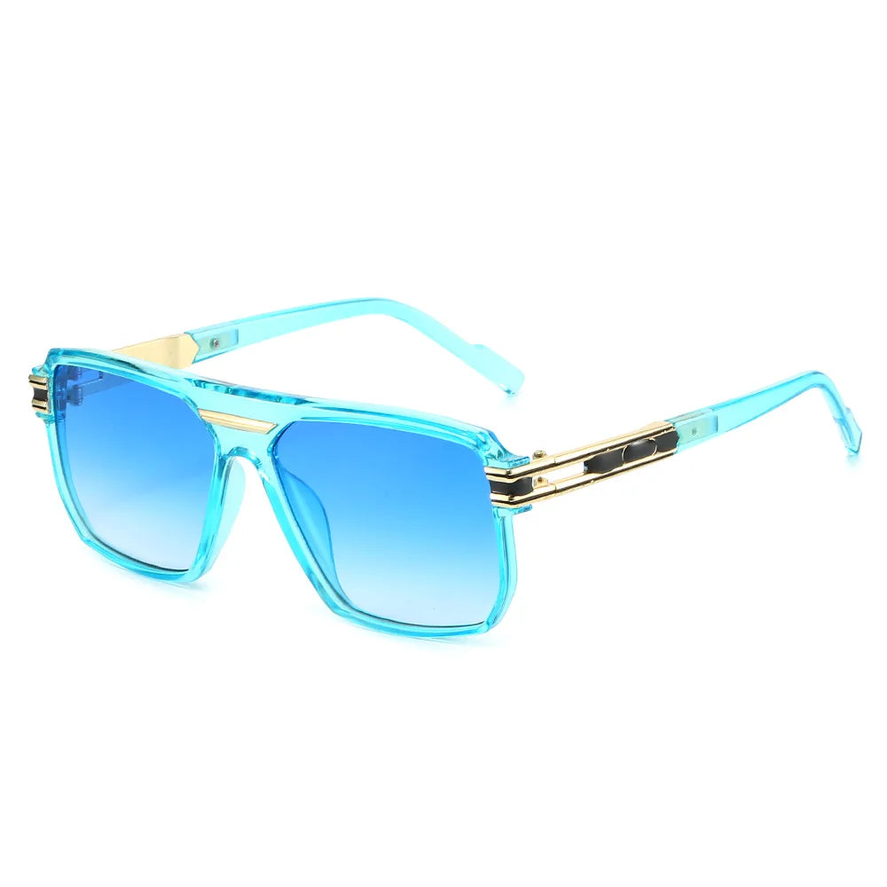 JNPCXI New Large Square Sunglasses Men Brand Designer Gray Decoration Punk Strong Luxury Sun Shades UV400