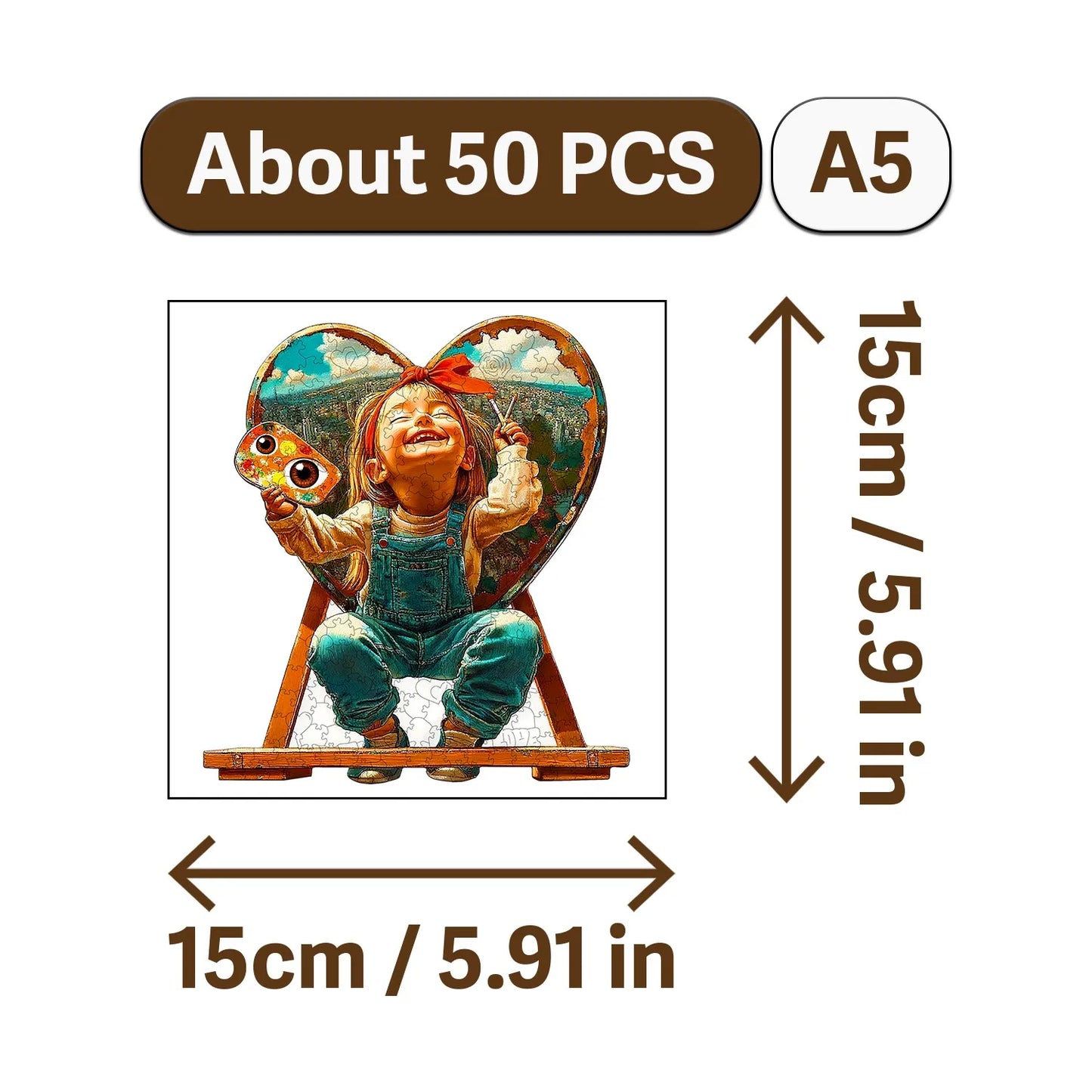 Children and The Queen Wooden Jigsaw Puzzle Wood Home Decor Painting Christmas and Halloween Gift Toy for Teen and Kid
