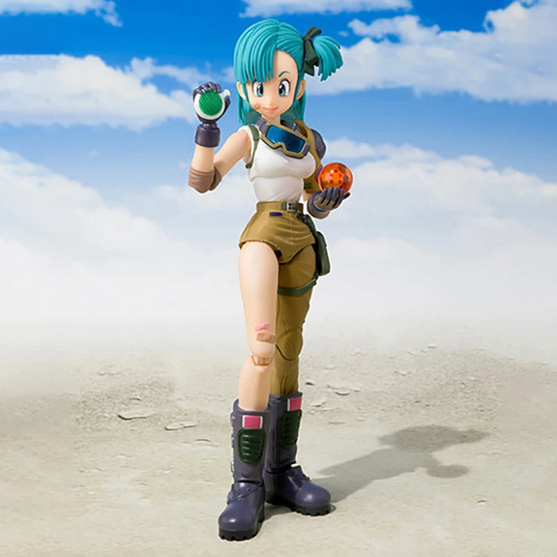 13cm SHF Dragon Ball Soldier Bulma  Action Figure PVC Battle Detector Collection