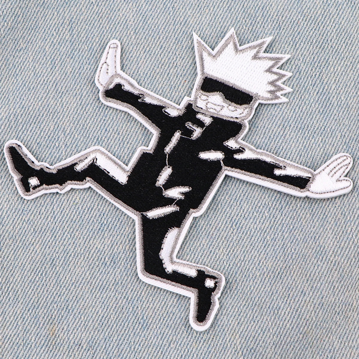Gojo Satoru Clothes Patches Embroidered Diy Iron on Patches for Clothing Jacket Badges Sewing Stickers Applique Anime Patches