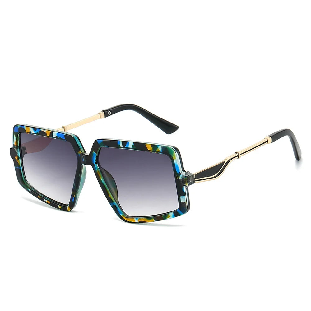 JNPCXI New 2026 Square Sunglasses Women Fashion Gradient UV400 Retro Rivets Candy Color Trending Men Sun Glasses