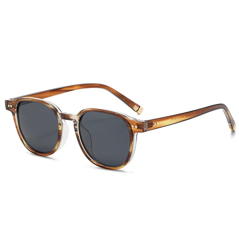 JNPCXI Retro Square Women Polarized Sunglasses Fashion Rivets Decoration Men Punk Driving Sun Glasses Shades UV400
