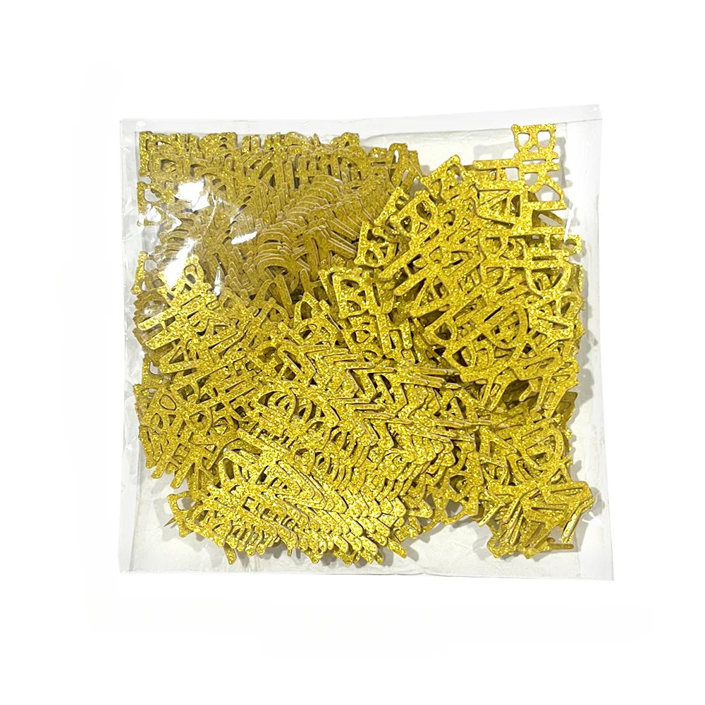 Golden HAPPY BIRTHDAY Desktop Scattering Props, Happy Birthday Confetti, Decorations Birthday Table Scatter Party Supplies
