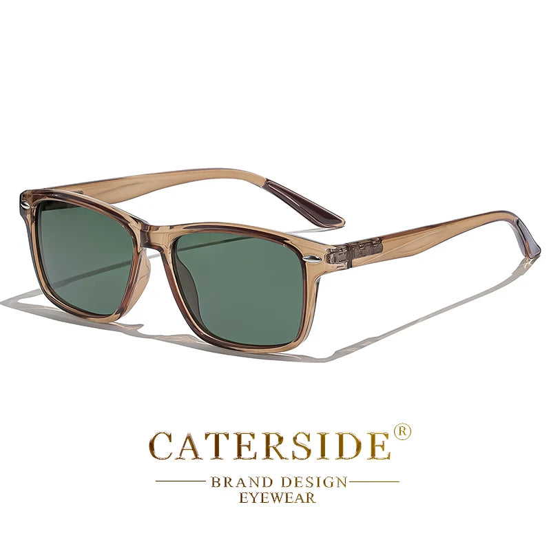 CATERSIDE TR90 Polarized Sunglasses Men Square Ultralight Fashion Sun Glasses Women's Brand Driving Party Sports Glasses Gift