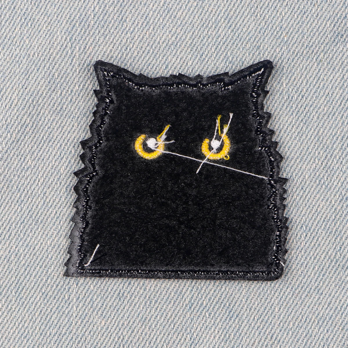 Cute Cat Embroidery Patch Cartoon Iron On Patches for Clothing Thermoadhesive Patches Black Cat Patches On Clothes Badge DIY Sew