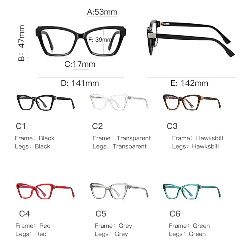 JNPCXI New TR90 Ultralight  Anti-Blue Light Spring Hinge Women Eyeglasses Green Frame Optics Prescription Glasses