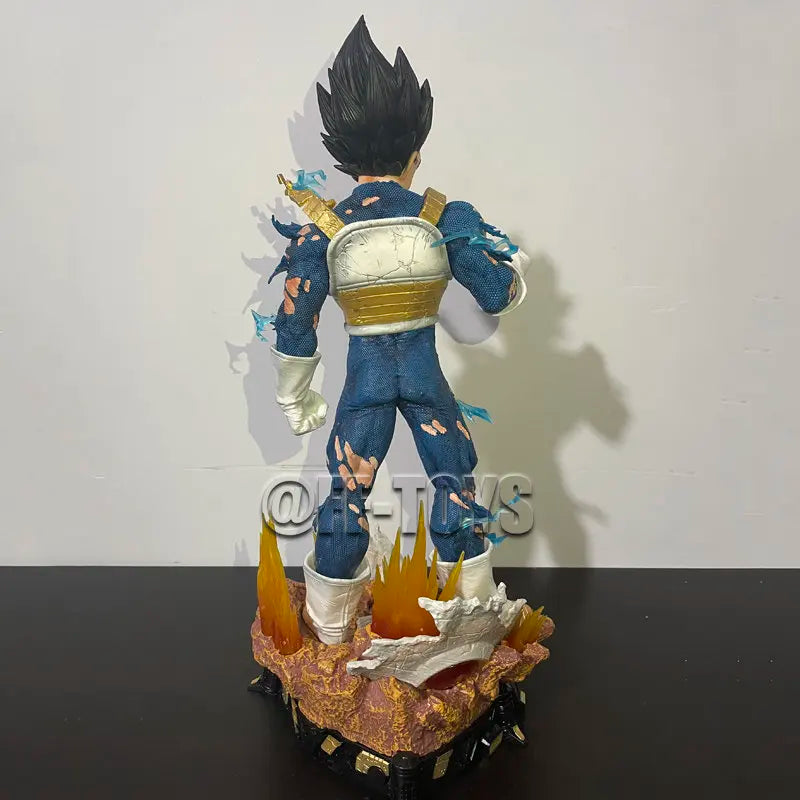 55CM Anime Dragon Ball Vegeta Figure Replaceable Head Vegeta Figurine PVC Action Figures GK Statue Collection Model Toys Gifts
