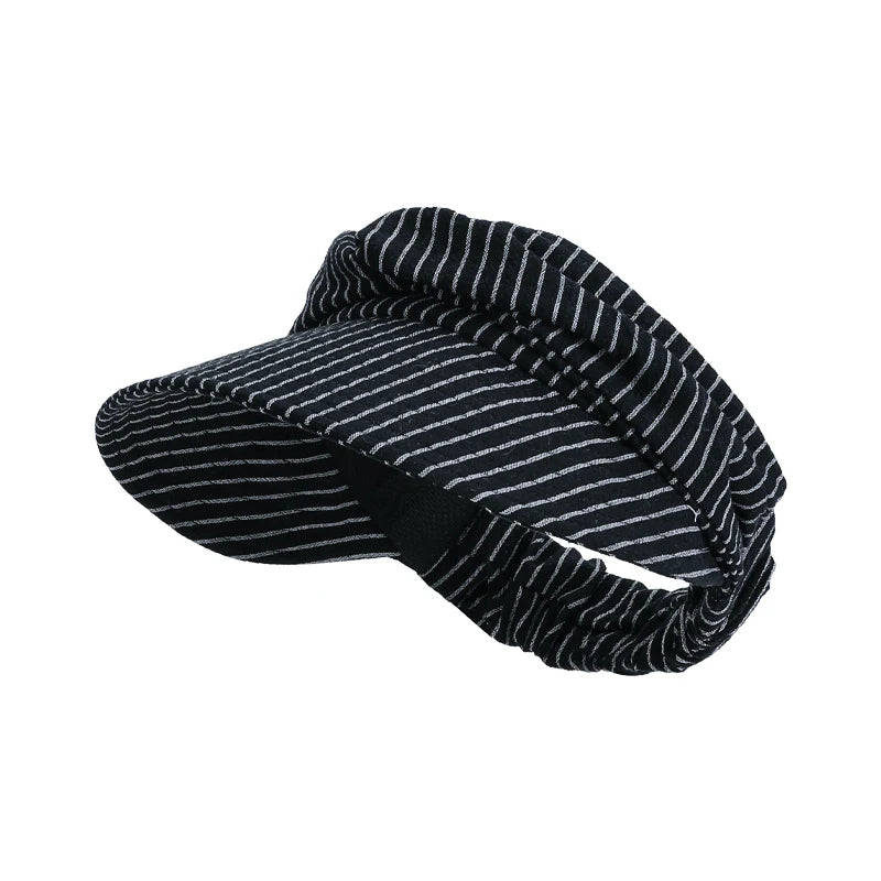 Summer outdoor sun protection hat - Children's Japanese-style striped pleated sun hat. Fashionable, versatile, high-end, wide-br