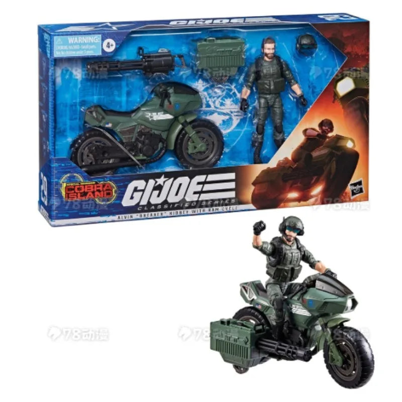 Original Hasbro G.I. Joe Classified Series Alvin “Breaker” Kinney with RAM Cycle Anime Figures Toys Models Collection