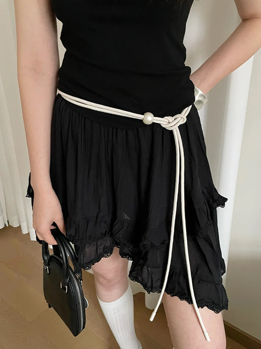 High-End Feeling Thin Waist Rope For Women Summer Waist-Cinching With Skirts Slimming And Versatile Belt With Personality