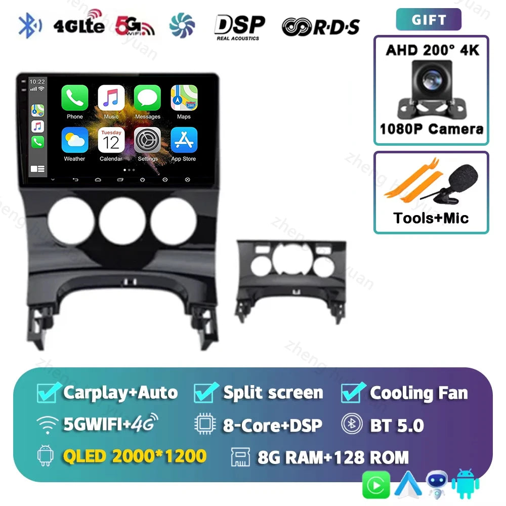 Android 14 For Peugeot 3008 1 2009 - 2016 12+256GB CarPlay Auto Car Radio Multimedia Video Player GPS stereo Head Unit 4G WIFI
