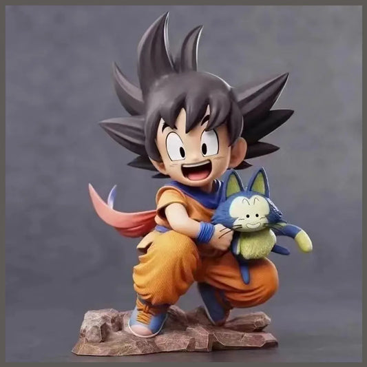 Dragon Ball Childhood Little Goku Hugs Puer Ya Mu Tea Little Scene Action Figure
