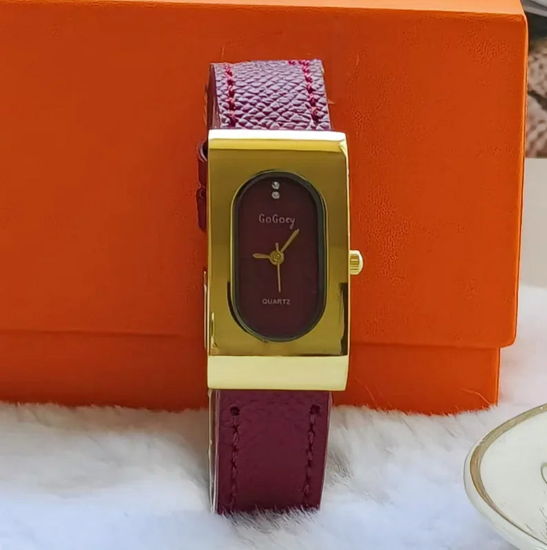 Luxury Ladies Brand Women Watch Fashion Rectangular Dial Quartz Watch Simple Leather Strap Wristwatches Gift Dropshipping