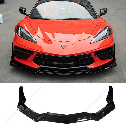 For Chevrolet Corvette C8 2 Door Z51 Stingray STG 3 2020-2026 Car Front Bumper Lip Spoiler Diffuser Body Kits Splitter Trims