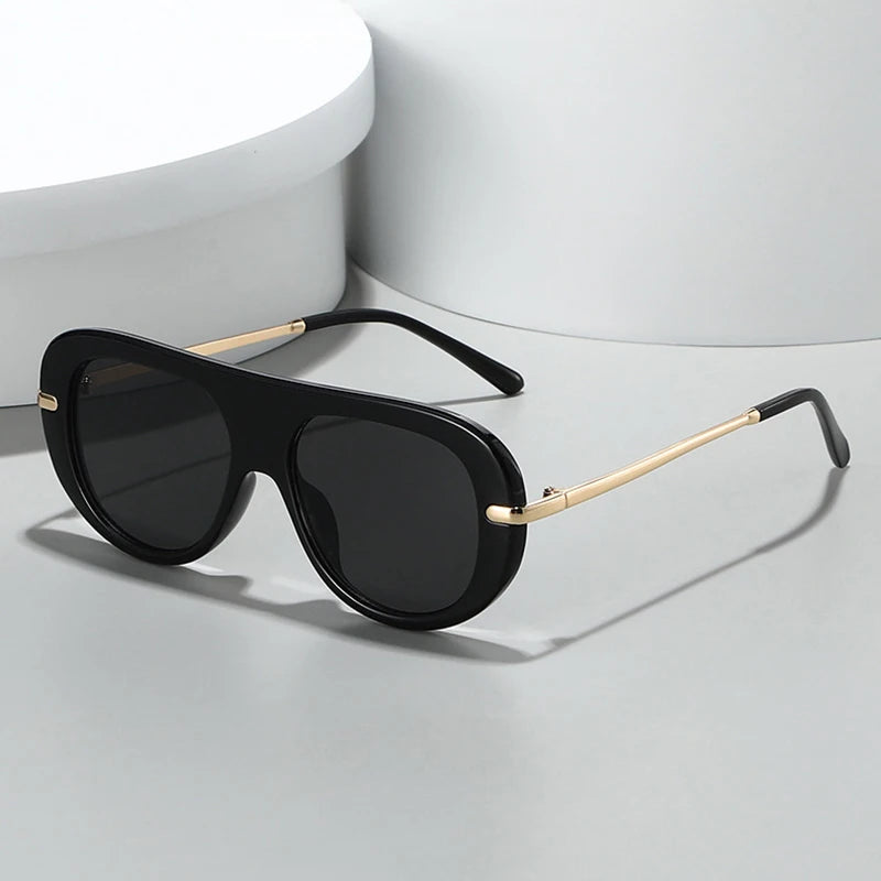 JNPCXI New Retro Pilot Sunglasses Women Fashion Gradient Shades UV400 Men Leopard Green Punk Sun Glasses