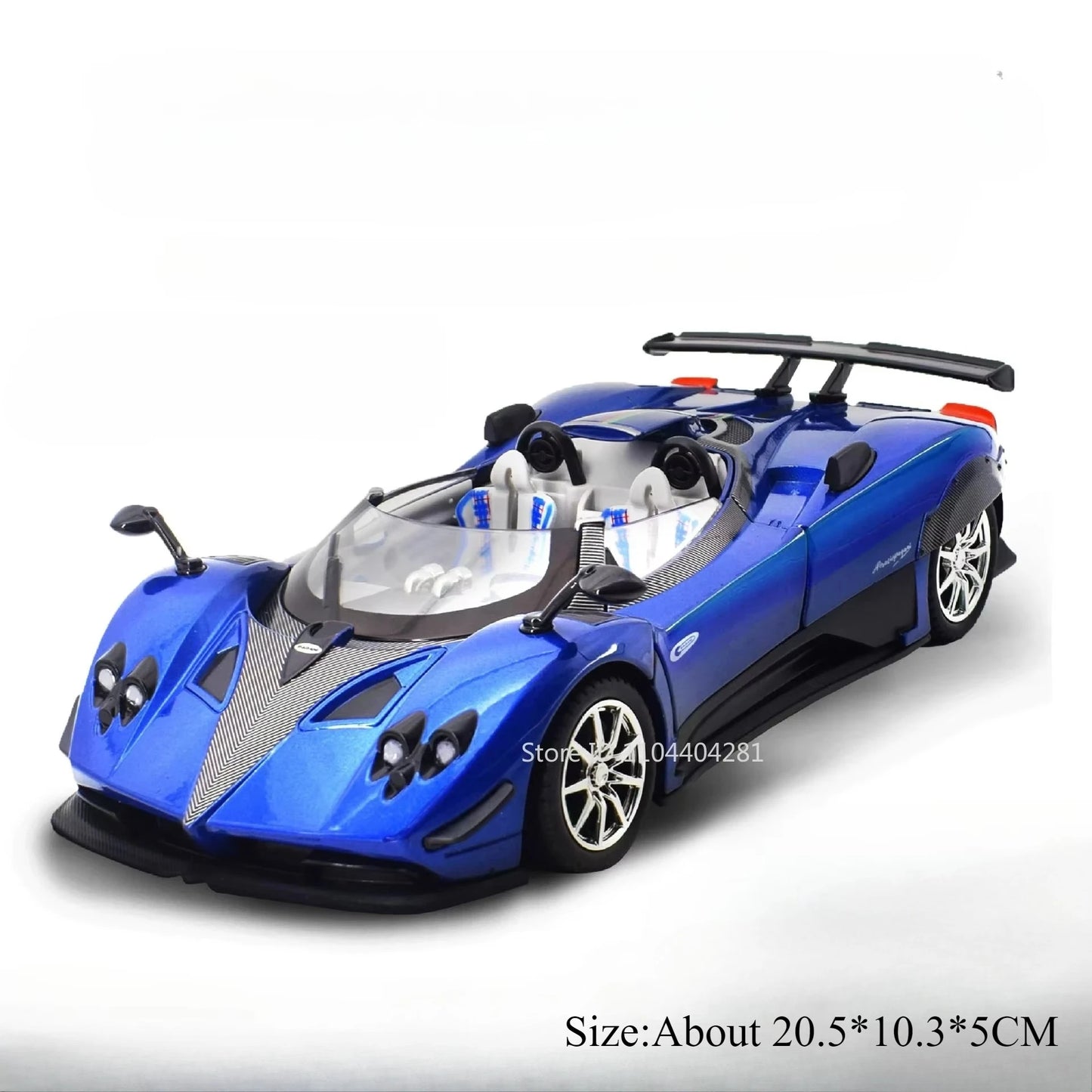 1:24 Valkyrie Pagani Zongta HP Miniature Toys Car Alloy Diecast Model Sound Light Pull Back Doors Opened Sportscar Friend's Gift