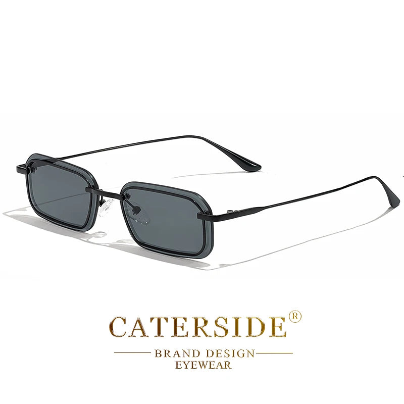CATERSIDE Retro Punk Sunglasses Men's Square Small Frame Sun Glasses Women Personalized Outdoor Sports Eyewear Summer UV400