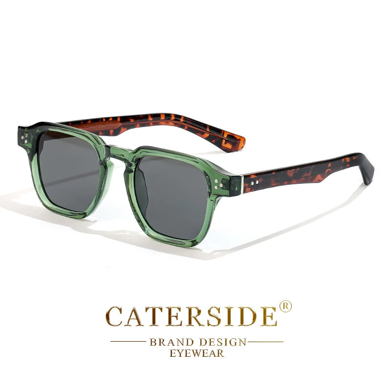 CATERSIDE Fashion Trend Square Men Sunglasses Women Core Insert Temple Luxury Brand Sun Glasses Travel Beach Party Festiva Gifts