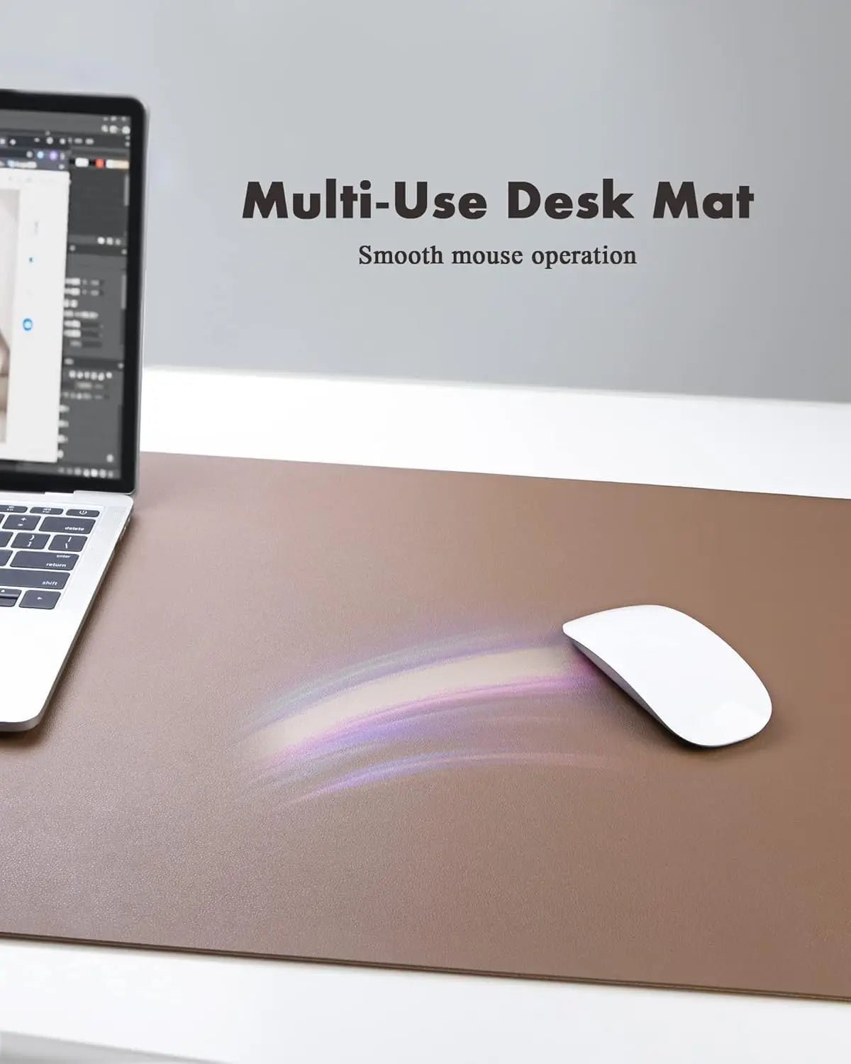 Eco Cork Desk Pad Protector,Leather Desk Mat,Double-Sided Desk Pad,Large Mouse Pad,Waterproof Desk Blotter for Office/Home