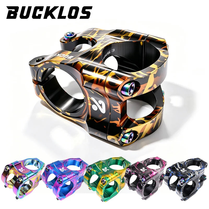 BUCKLOS Ultralight Bicycle Short Stem High Strength DH/AM/XC MTB Mountain Bike Aluminum Alloy CNC Stem 31.8×28.6MM Cycling Power
