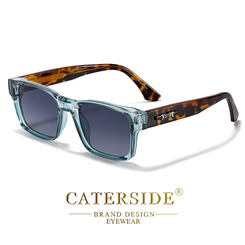 CATERSIDE Fashion Men's Square Sunglasses Brand Design Core Insert Leg Sun Glasses Women's Outdoor Travel Party Glasses