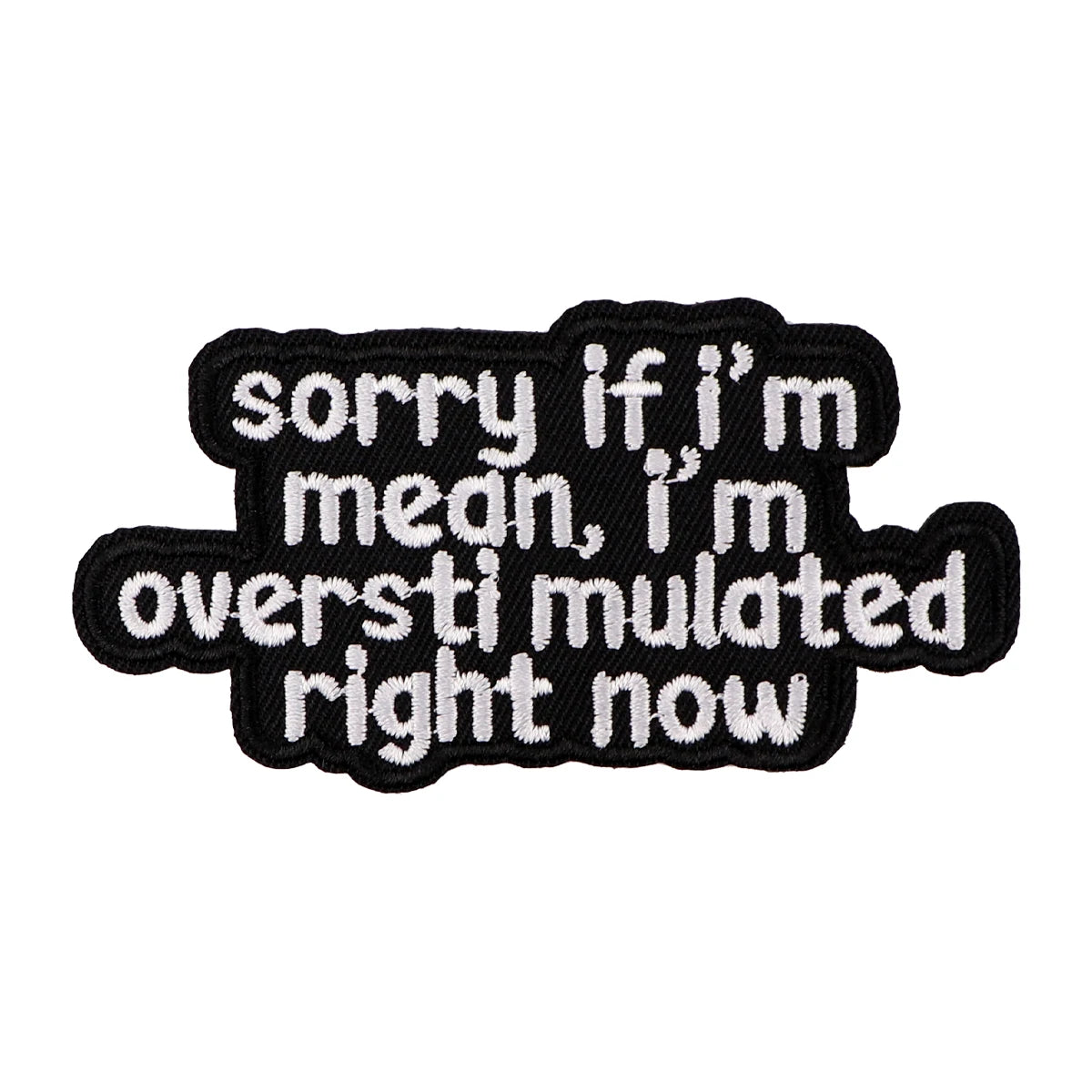 Letters Black Embroidery Patch Funny Quotes Iron On Patches For Clothing Thermoadhesive Patches On Clothes DIY Sew Badges