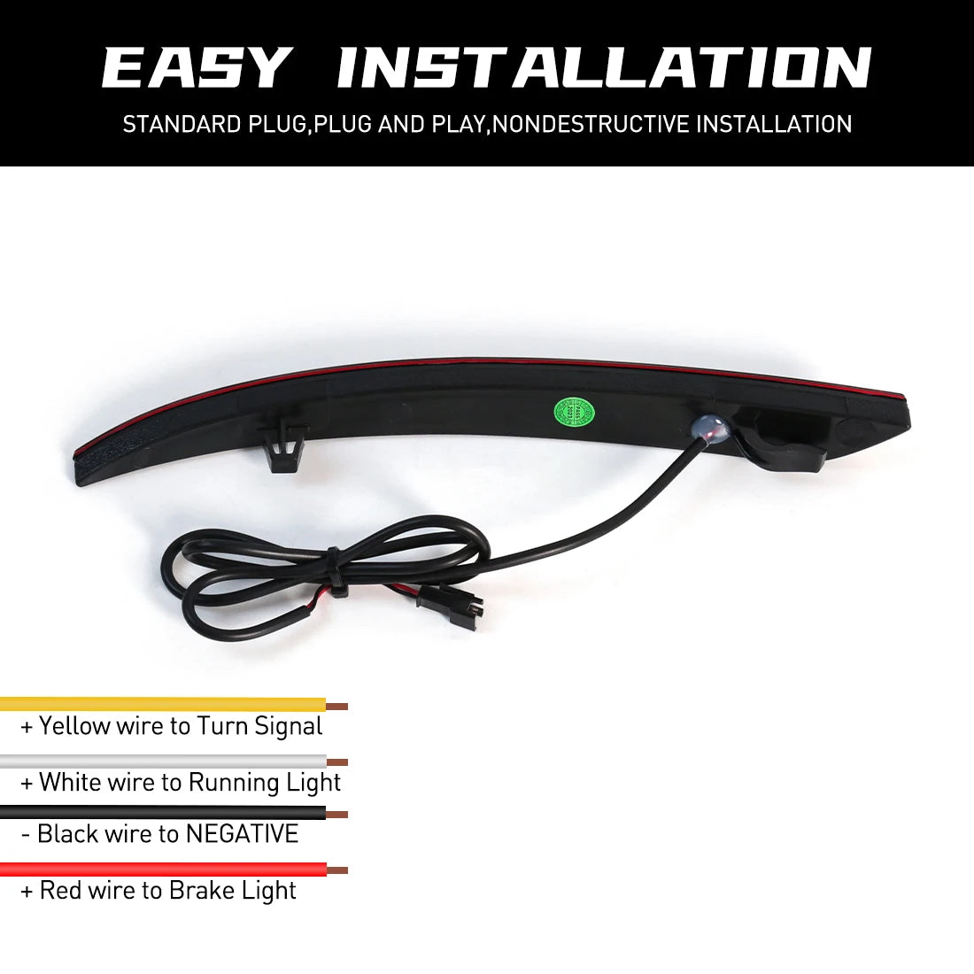 For Ford Mondeo Fusion 2013 2014 2015 2016 2017 2018 LED Rear Bumper Reflector Lights Brake Warning Dynamic Turn Signal Lamp 12V