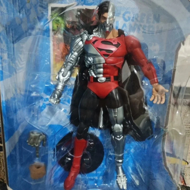7" DC Superman Anime Figure, CYBORG Superman Action Figure Mechanical Hero