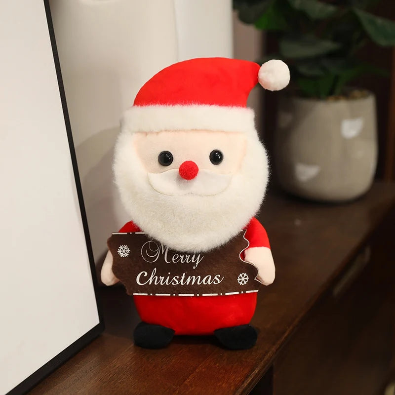 Lovely Cartoon Christmas Scarf Bear Penguin Soft Stuffed Elk Teddy Bear Doll Plush Toy Decoration Girl Boy Kids Christmas Gift